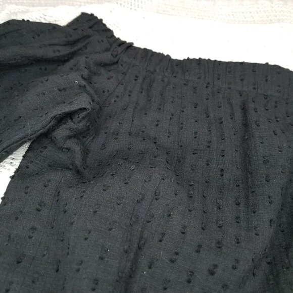 NWOT Asos Design off shoulder button front textured jumpsuit black sz 4 cropped - Picture 8 of 12